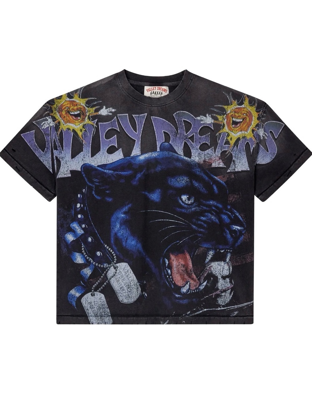 Vale Forever Black Graphic Panther Tee